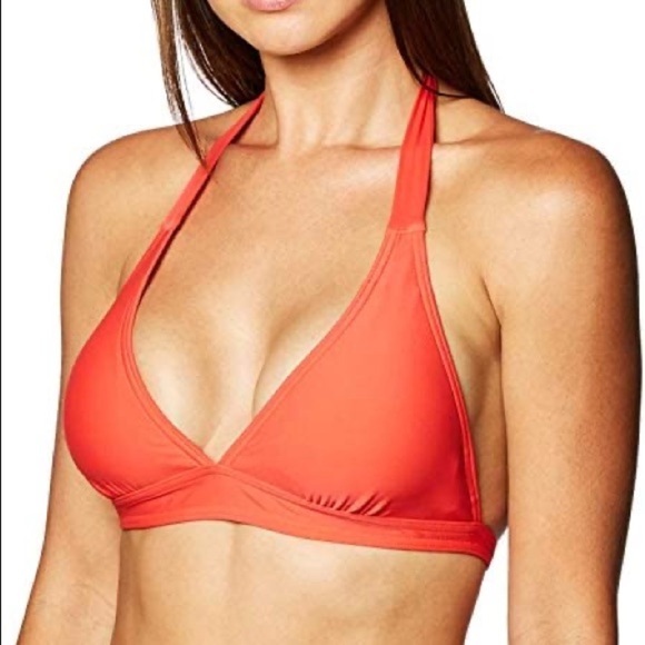 prAna Women's Lahari Halter Swim Top, Carmine Pink Large - Picture 2 of 5